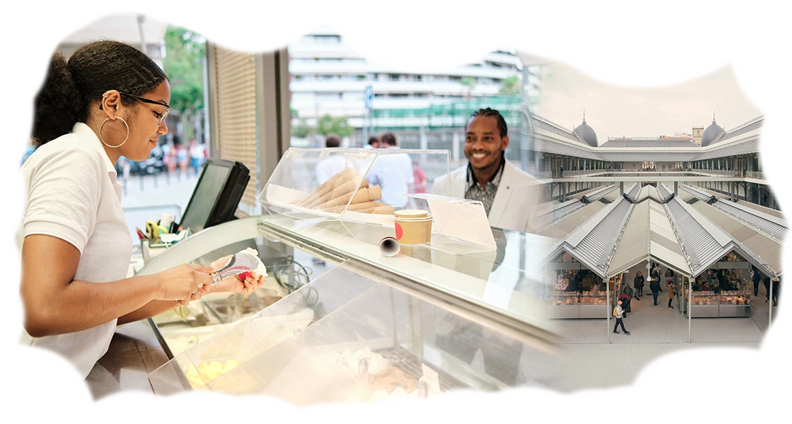 Food court POS system with KOT/BOT features